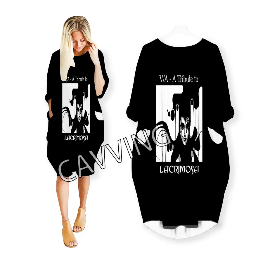 Cavving 3D Print Rock Band Fashion Funny Shirt Pak Harajuku Top Vrouwen Anime Gown Logo Vrouwen Rok Lange-mouwen Jurk