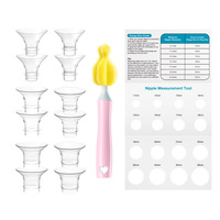 Silicone Flange Inserts for Breast Pumps Bottle brush Electric Breast Pumps Nipple Tunnel Narrow Connector 13/15/17/19/21/24mm