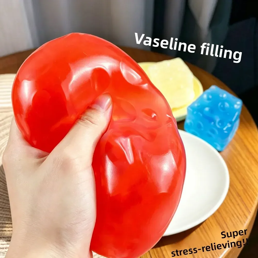7cm Quadratisches Käse-Squishy-Spielzeug, Vaseline-Weich, Simuliert Transparent, Sensorisches Fidget TPR Anti-Stress-Entspannungsspielzeug für Erwachsene – Detail 3