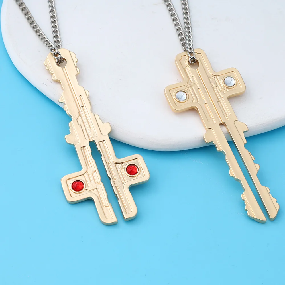 Movie Mission Impossible 7 Tom Cruise Cosplay Necklace Adult Unisex 2025 New AI Key Pendant Choker Chain Accessories Gift Prop