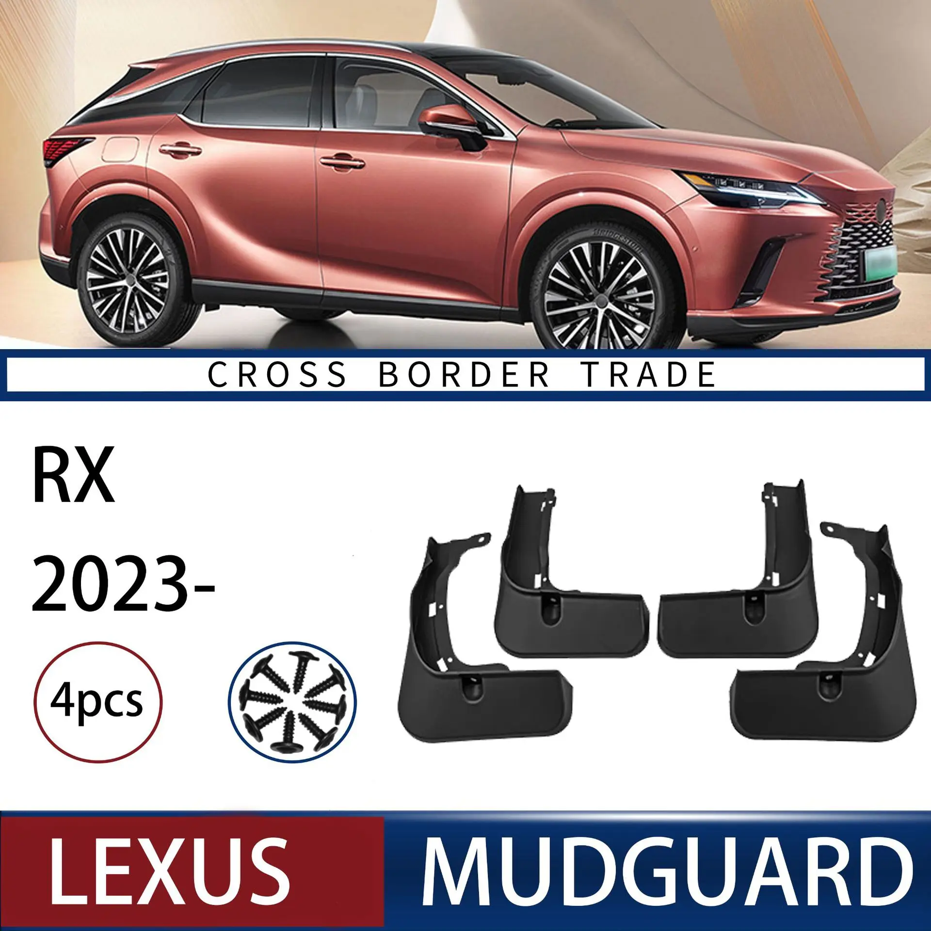 

For Lexus RX 2023 car tire mudguard sheet Fender Mudflaps Front Rear Flares Splash Guards Cover Car Accessorie