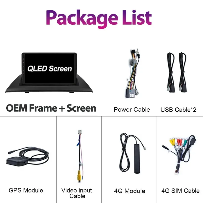 Autoradio Android Auto pour BMW X3 E83 2004 - 2012 GPS Navigation Carplay écran tactile Autoradio 8 Core DSP Bluetooth RDS