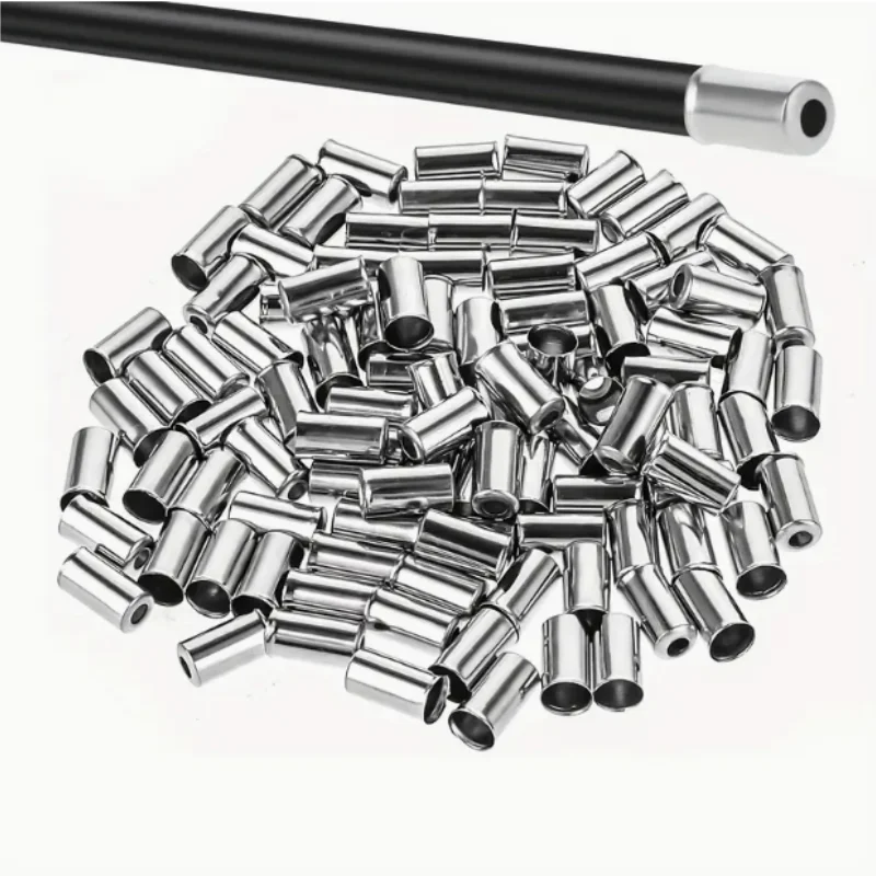 100pcs For MTB Road Cord End Covers Brake Line Cap 5mm Bicycle Brake Cable Housing Ferrule End Caps Cycling Accessories