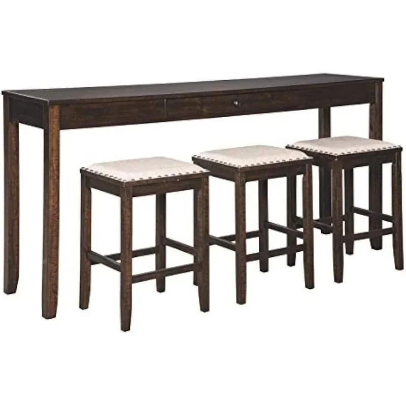 

Counter Height Dining Room Table Set Made of Solid Wood, Acacia Veneer and Engineered Wood