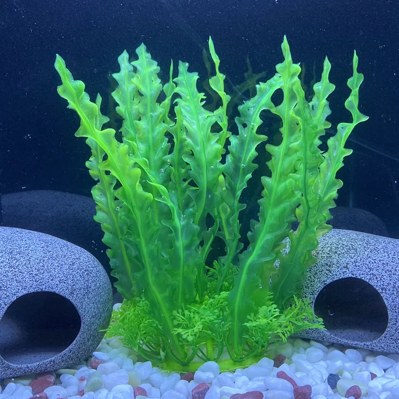 ديكور حوض أسماك الخيزران المائي ، عشب مياه محاكي ، نبات تصنعه بنفسك