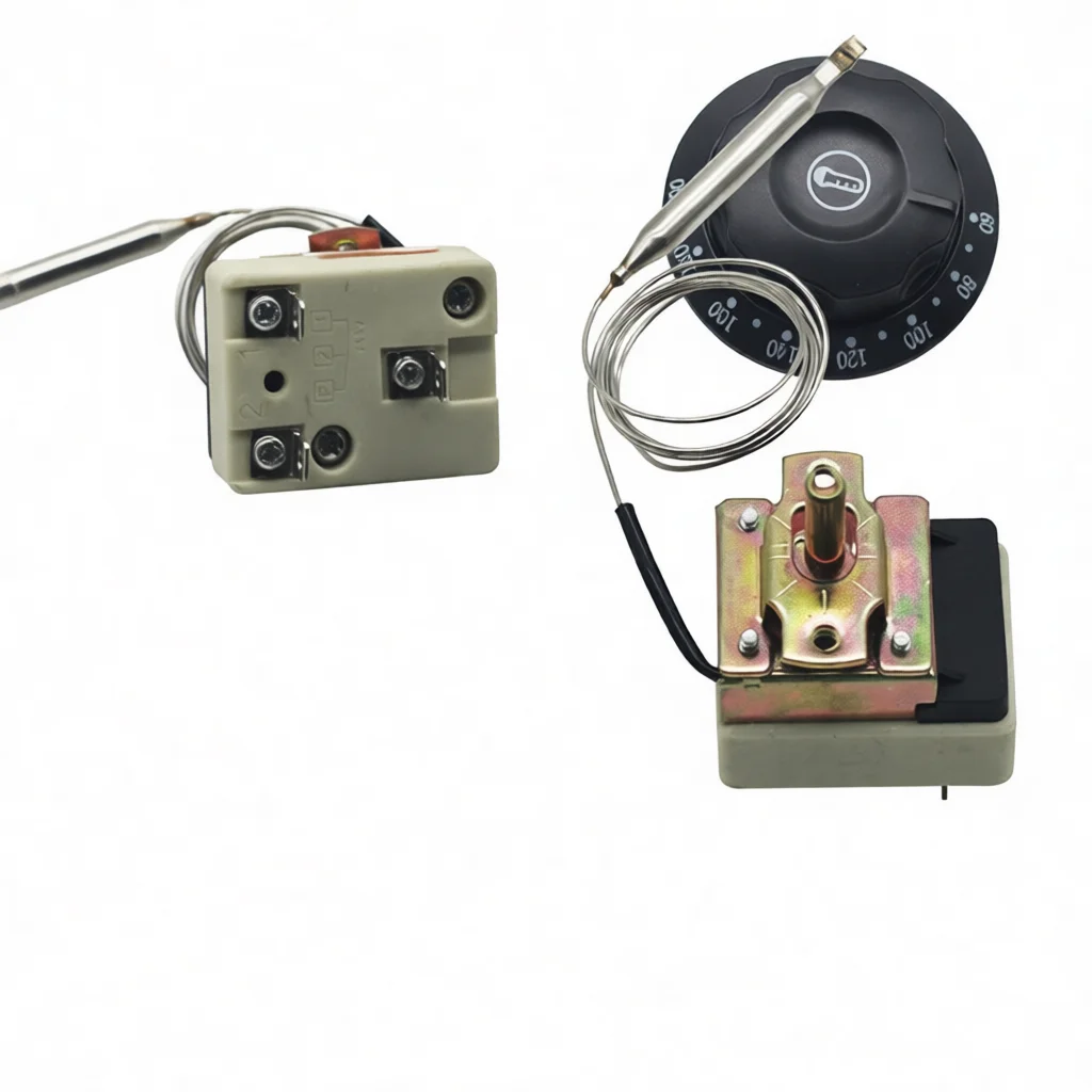 Universal Thermostat Knob Switch 220V 32A High Power Heat Regulator For Electric Deep Fryer Oven Cooking Appliance Parts