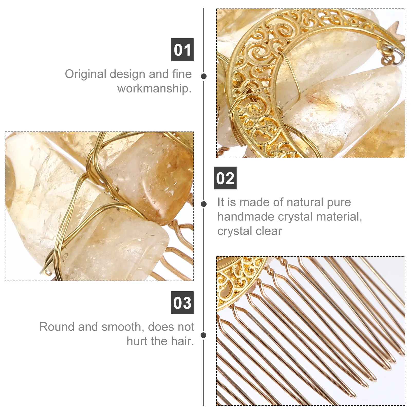 

Crystal Hair Comb Exquisite Delicate Headdress Wedding Party Hair Accessory Unique Elegant Women Girls Decoration