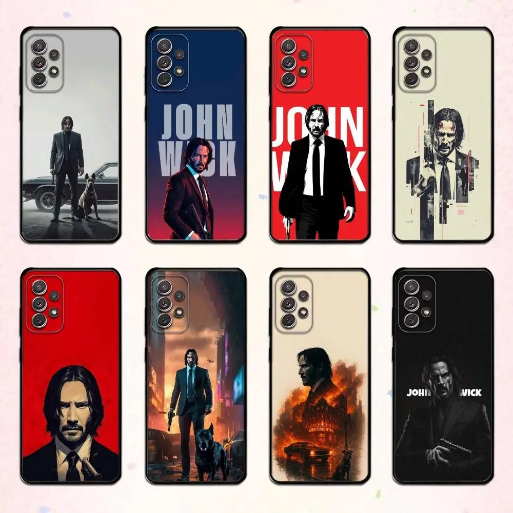 

Classic films John wick Phone Case For Samsung S 25,24,23,22,30,21,10,9,Ultra,Plus,Lite,FE,4,5 G Soft Black Case