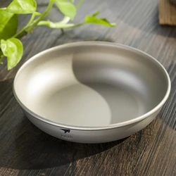 Keith Camping Tableware Titanium Plate Dinner Dish Ultralight Outdoor Travel Picnic Dinnerware Titanium Saucer 150ml-450ml
