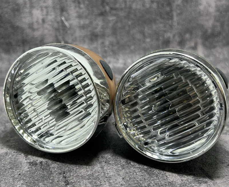 Велосипедные фары 3LED в литом корпусе: коричневые, армейские зеленые, серебристые, черные Q404. Ретро-фонари для велосипедов, головные фары в британском стиле.