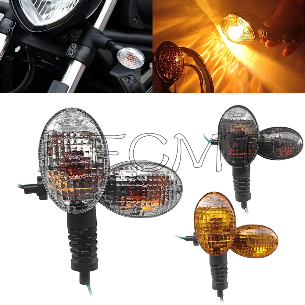 

Motorcycle Turn Signal Light Fit for KAWASAKI NINJA 250R Vulcan S 650 D-TRACKER 125 150 250 W800 Cafe Front Rear Indicator Lamp