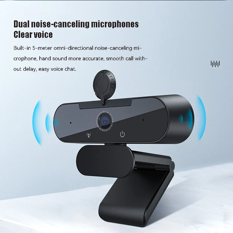 4K 웹캠 자동 초점 웹 카메라, 1080P USB 웹캠, PC 풀 HD 컴퓨터 카메라, 거실 화상 통화 회의용 마이크 포함