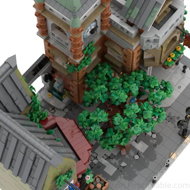 Moc Building Bricks City StreetViewofBritish street squaresTechnology Modular Blocks Gifts Toys For Children DIY Sets Assembly