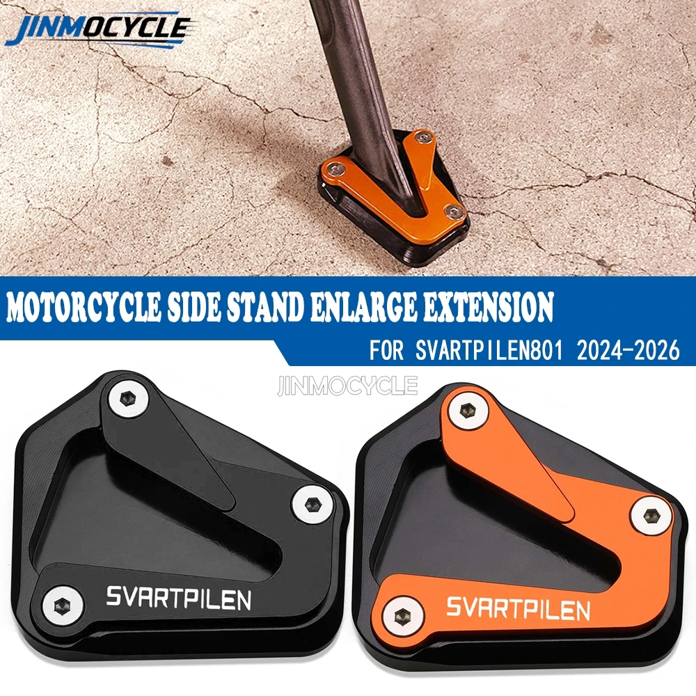 

2025 Svartpilen801 Motorcycle Foot Side Stand Enlarger Extension Support Kickstand Plate Pad For Husqvarna Svartpilen 801 2024