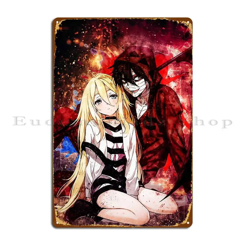 Retro Vintage Angels Anime Death Gifts For Everyone Metal Sign Club Decoration Create Wall Cave Create Tin Sign Poster
