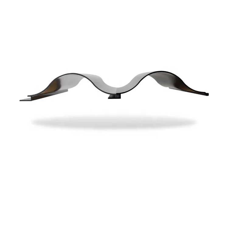 مصنع التخصيص تخصيص 3D الزخرفية الألومنيوم الستار موجة جدار مجلس الملامح لوحات الحائط سهلة التركيب #4