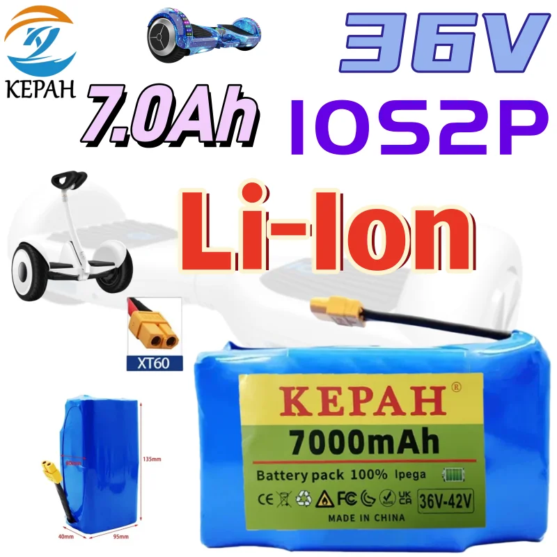 

36V 10s2p 7.0Ah/4.4Ah Li-Ion Rechargeable Battery True for Electric Self-balancing Scooter HoverBoard Unicycle Exceptional Batte
