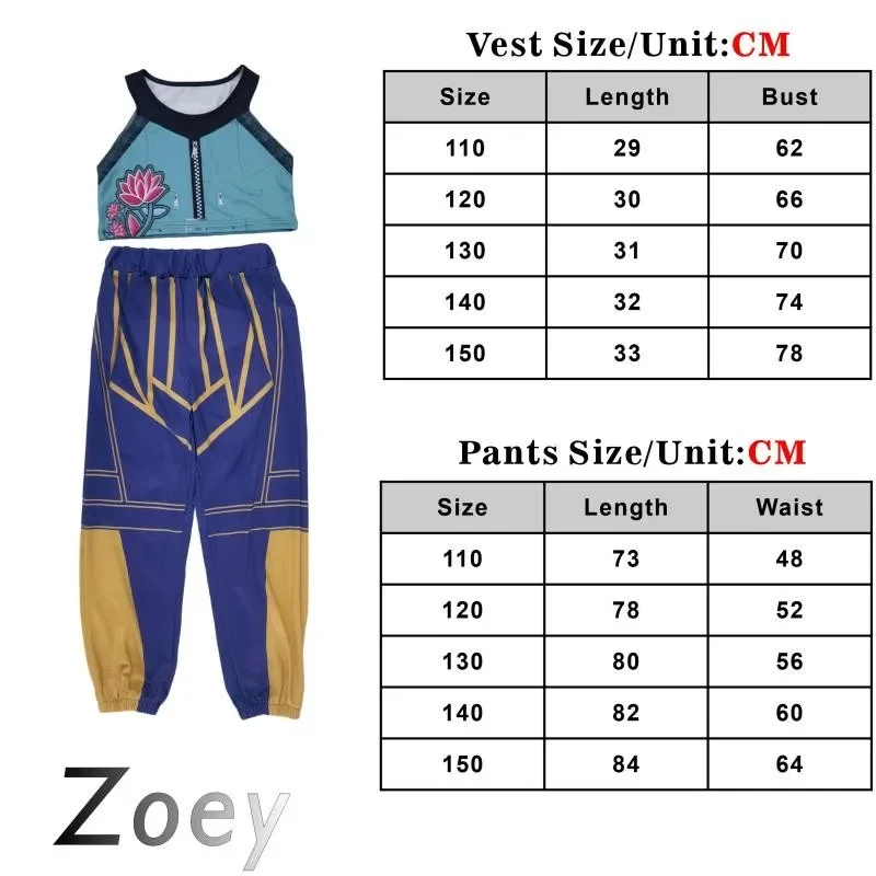 2025 Bambini Zoey Mira Rumi 3D Stampa Costume Cosplay Carnevale di Halloween K-Pop Hunters Ragazza Gruppo Idol Gioco di ruolo Dress Up Outfit