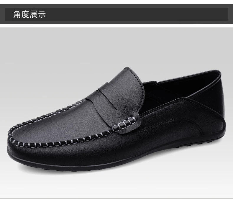 Herren-Slipper in Übergrößen, lässige Alltagsschuhe, neue Modelle für alle Jahreszeiten, weiche Sohle, Outdoor-Fahrerschuhe, weiße Schuhe, modische Schuhe für junge Leute, trendige Schuhe. – Detail 21