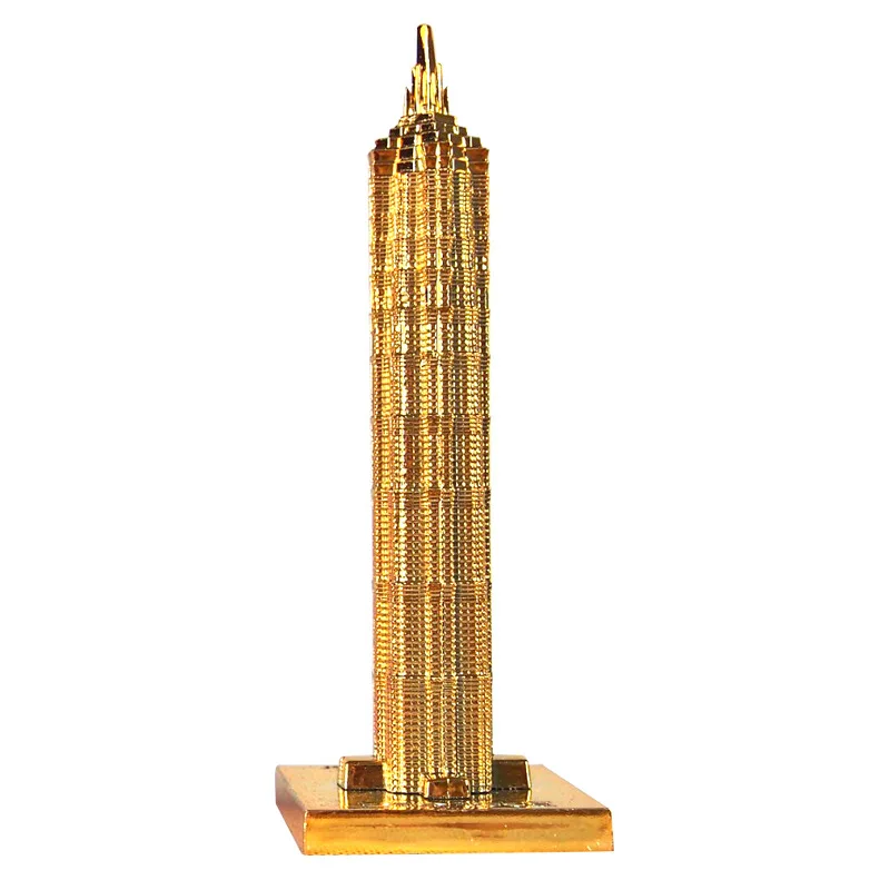 Shanghai World Financial Center Metal Building Model Shanghai Jinmao Tower Home Decor Metal Arts Crafts Tourist Souvenir Gift
