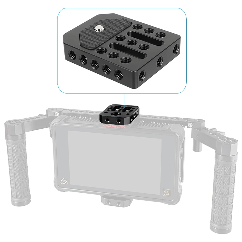 HDRIG Monitor Cage Base Plate Cheese Plate For On-camera Director\'s Monitor Featured 1/4\