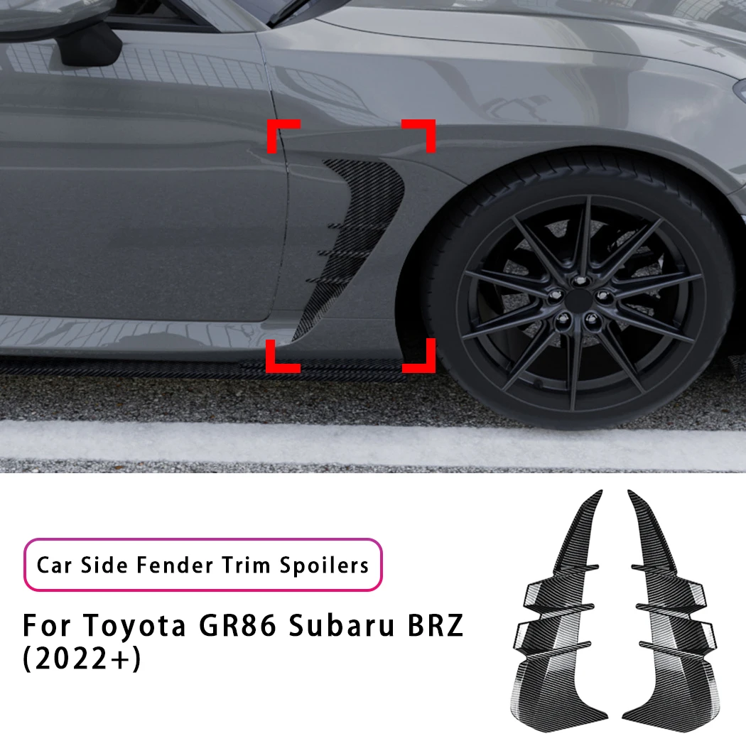 Carbon Fiber Car Front Fender Side Air Vent Spoiler Sticker Body Kit Modification Accessories For Toyota GR86 Subaru BRZ 2022+