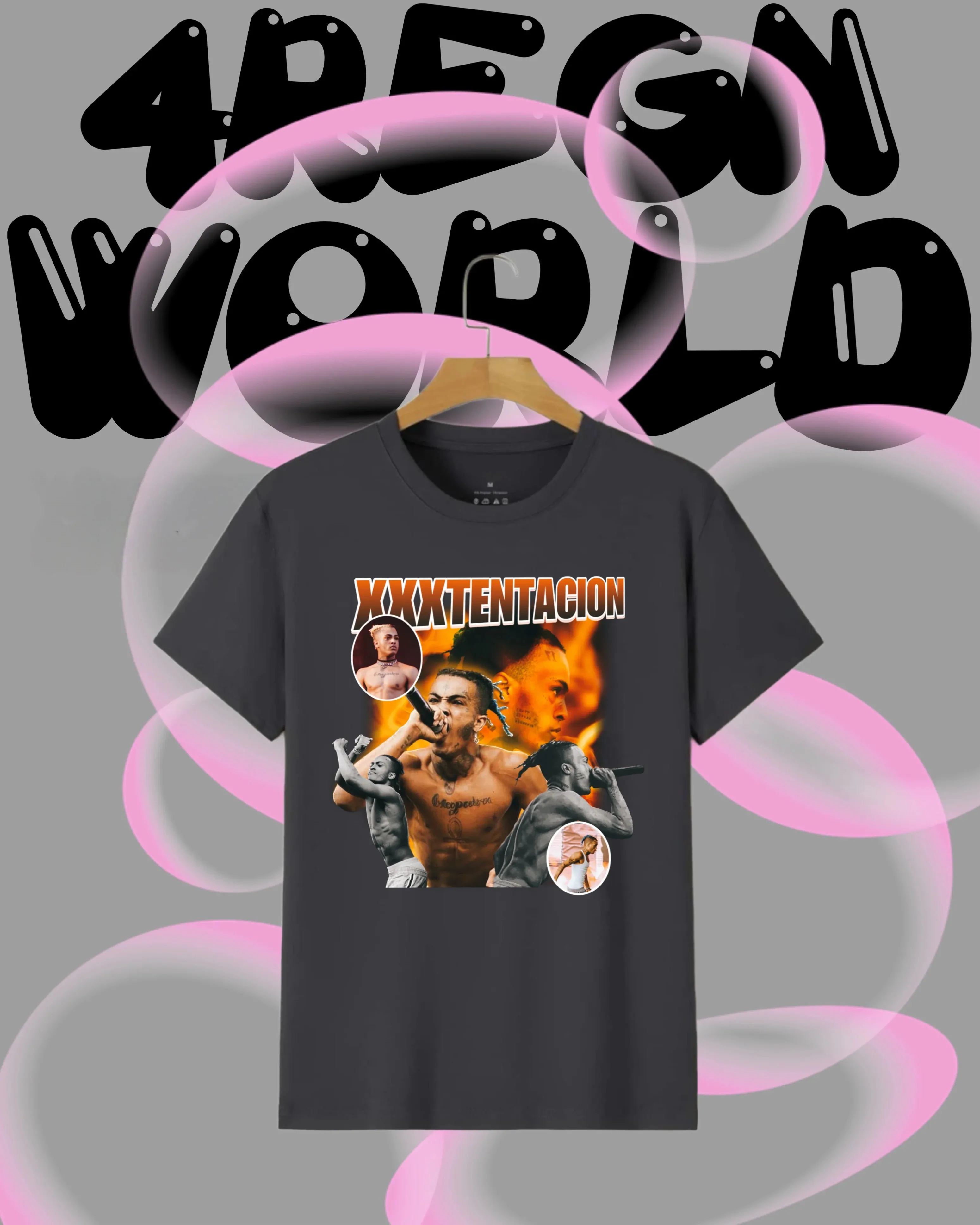 2025-26 جنوب أفريقيا الصيف XXXTENTACION الجرافيك 100% القطن الخالص المطبوعة مغني الراب الهيب هوب الاتجاه تي شيرت للجنسين الرجال عادية Y2k #3