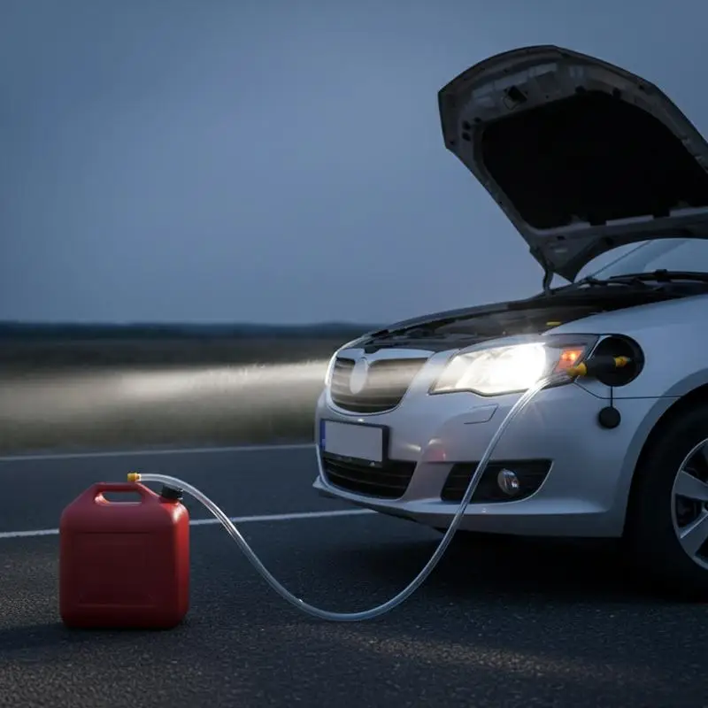 Car Fuel Tank Hand Pump Manual Sucker 2M Oil Petrol  Transfer Hose for Outdoor Emergency Fueling