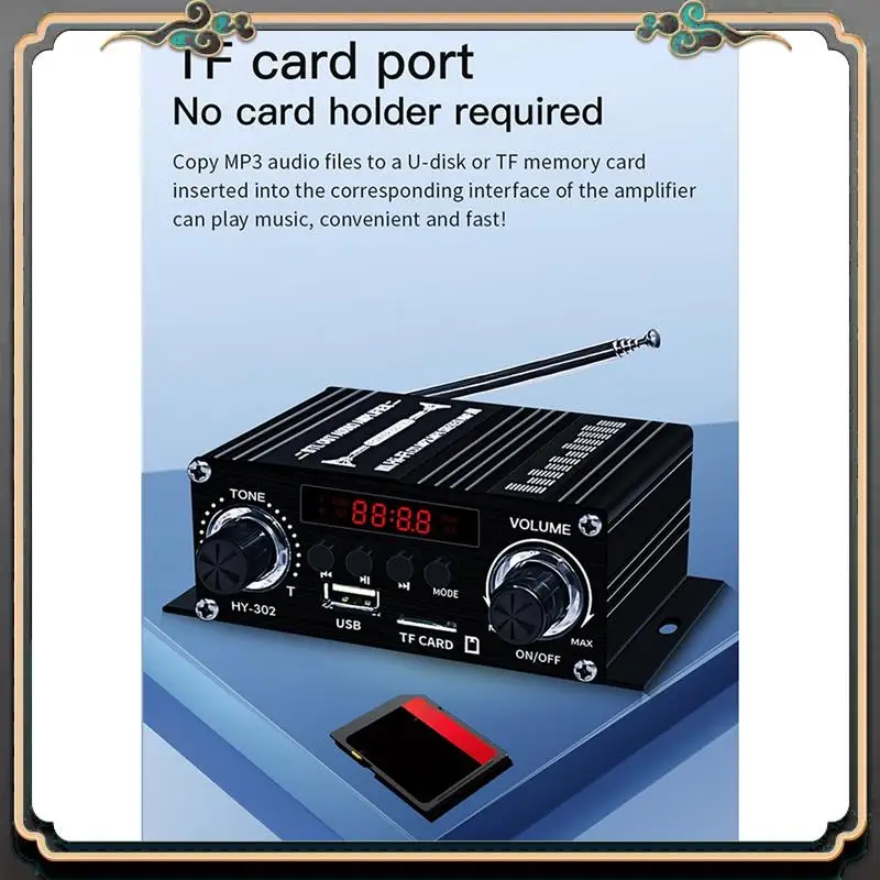 Reliable-New Digital Bluetooth Amplifier 12V Home Car 2 Channel HIFI Sound Speaker FM Receiver Audio Amplificador Clase-AB AMP