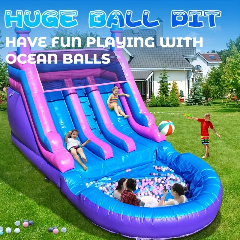 XXL Bouncy Castle Children's Outdoor Slide Playground Soft Play Equipment Inflatable Amusement Park Games
