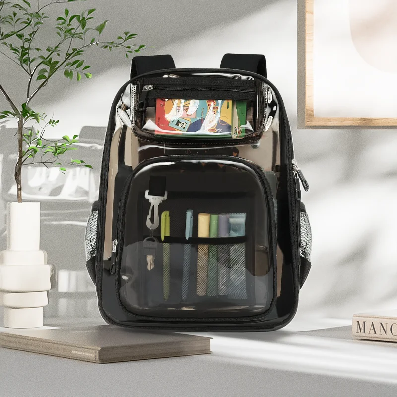 Waterproof Clear Backpack Transparent PVC Beach Cell Phone bag for Travel School Fashion Plastic Bag Large Capacity