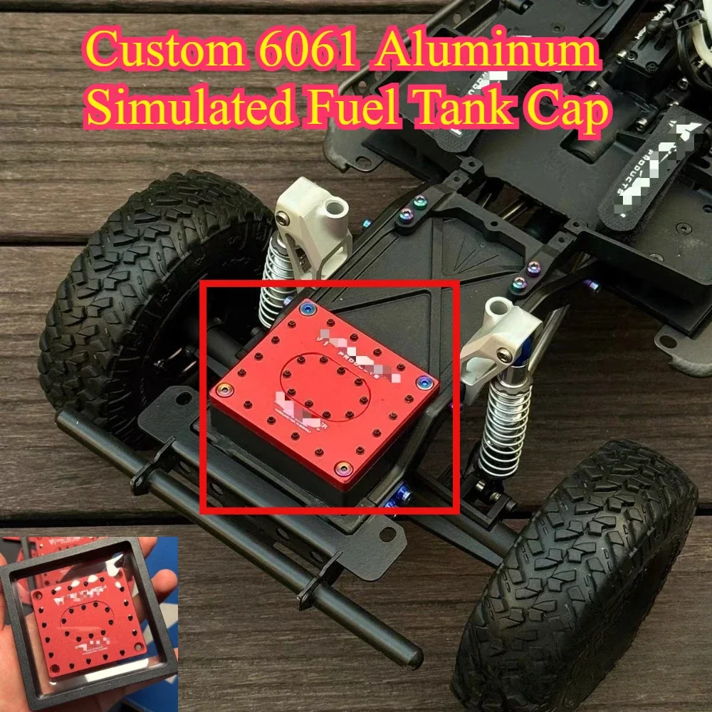 CNC Machined 6061 Aluminum Sim Fuel Tank Cover RC Crawler Upgrade For 1/10 VP VS4 10 Phoenix custom size Spare Accessories