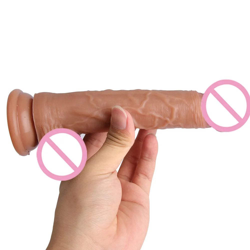 Soft Realistic Dildo with Sucker Suction Cup Penis Lesbian Strapon Faloimitator Dick Huge Silicon Dildos for Women Gay Dildio