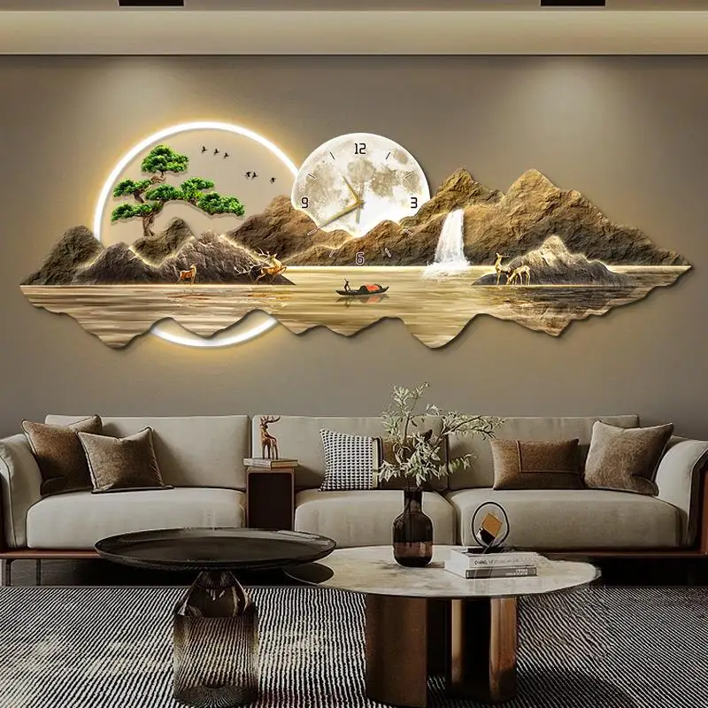 Smartlife التوصيل الأوروبي على مدار الساعة اللوحة مضيئة عرض الصوت الحديثة الفاخرة ساعة حائط المطبخ الجمالي Wanduhr جدار ديكور