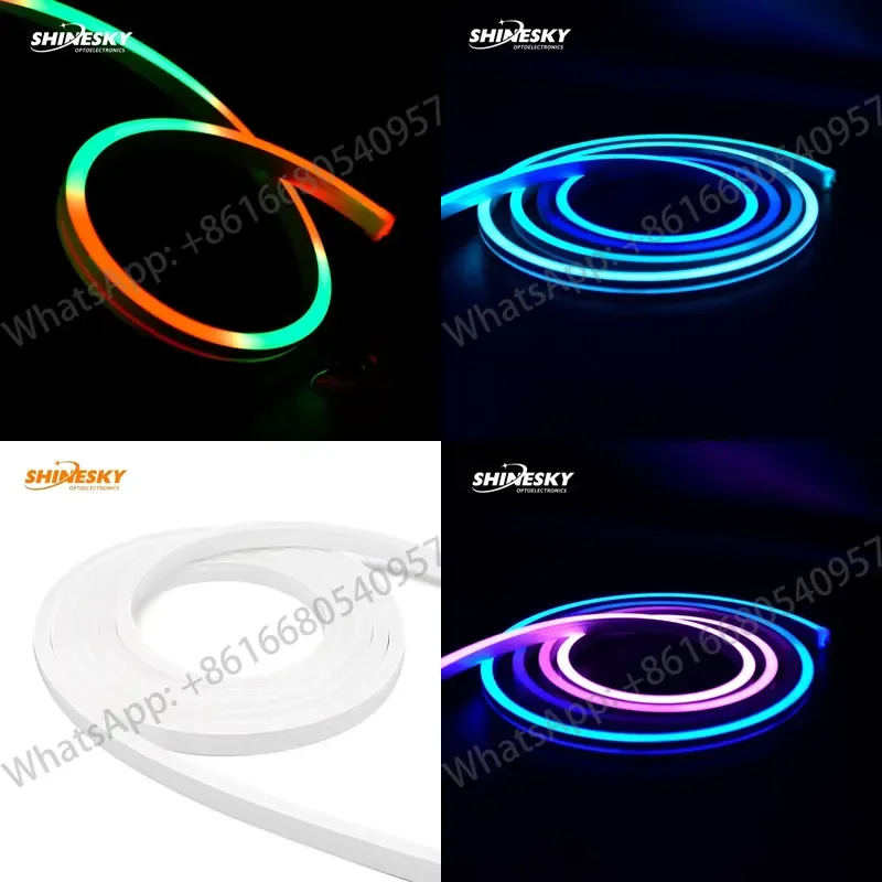 Magic Led Strip Digital Dmx512 SPI RGB/RGBW 1220 LED Neon Light Dc24v IP67 Outdoor Building Lighting Flex Silicone Neon Strip