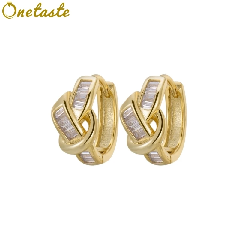 

S925 Серебряные серьги-кольца с переплетенным сердцем и узлом для женщин, модные изящные массивные серьги с кубическим цирконием, подарок для ее любви