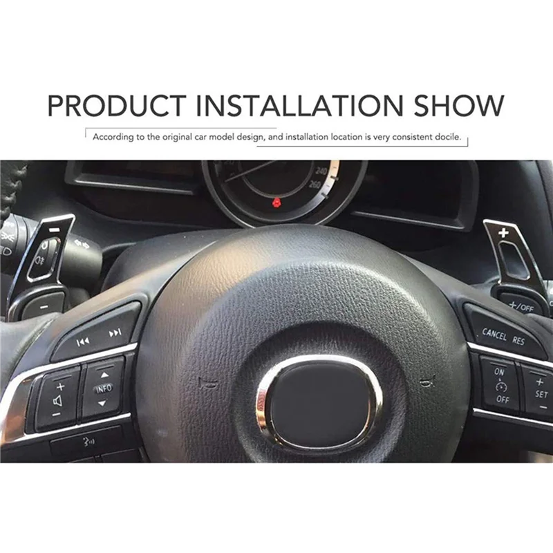 

10Pcs Paddles Extension Steering Wheel Direct Shift Paddle Extension DSG Aluminum Alloy For Mazda CX-5 Axela (Black)