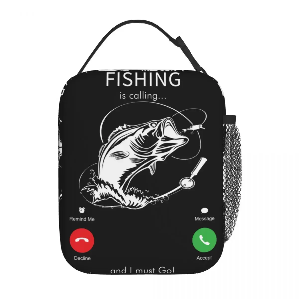 Fishing Is Calling Thermal Insulated Lunch Bag Work Portable Bag for Lunch Cooler Thermal Lunch Box