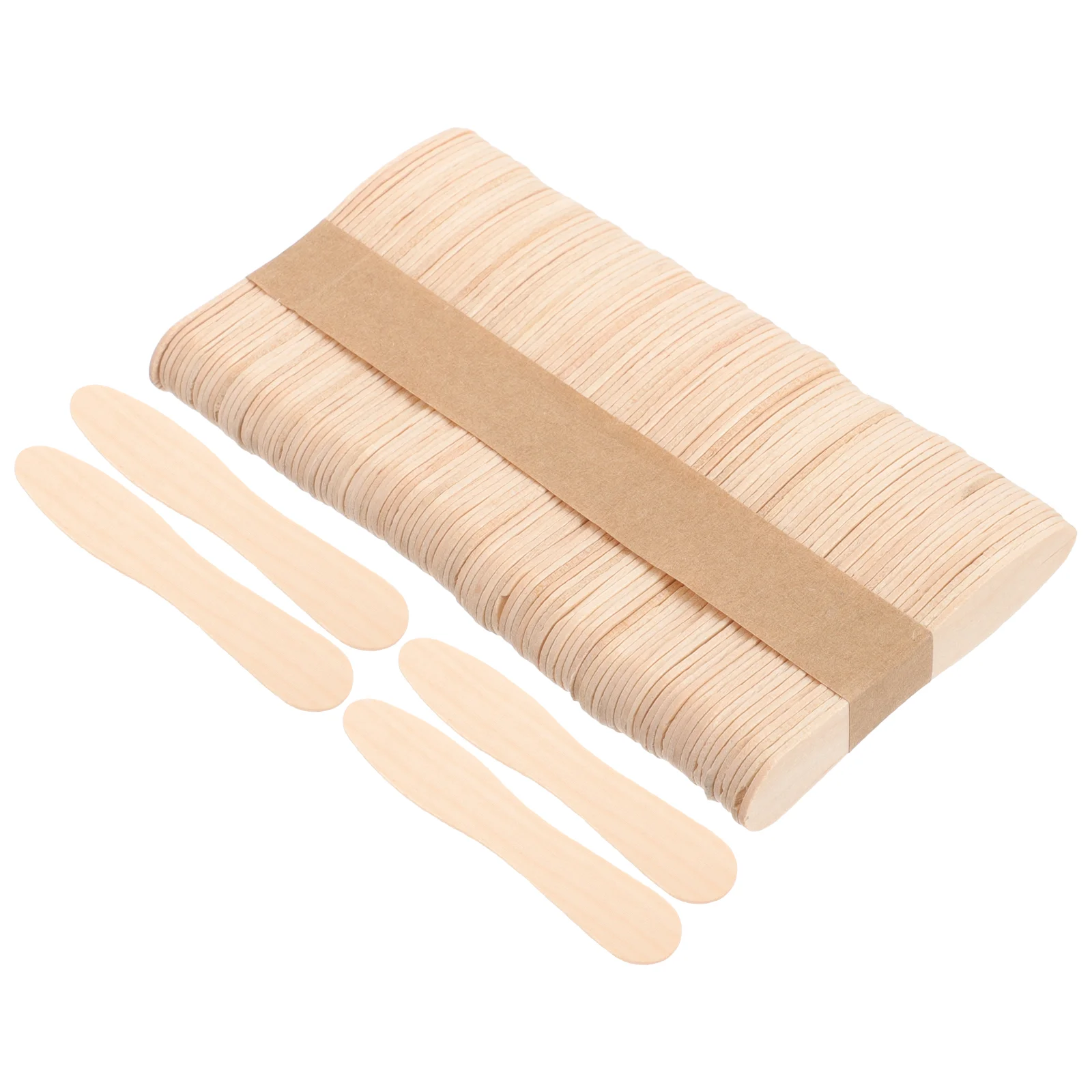 100pcs Wooden Ice Cream Spoons Wood Taster Spoons Popsicle Paddles Spoon wood ice cream spoons ice cream dessert spoons