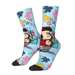 Take Care Of Flower Sock Mafalda Funny Men's Socks Sports Crazy Sock Gift Printed