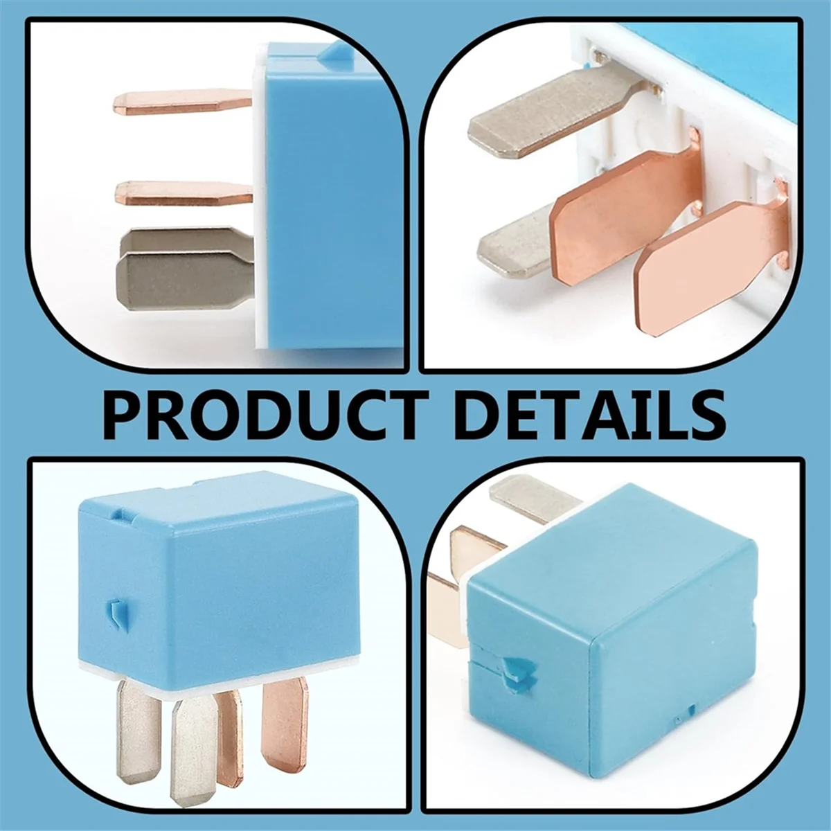 A002 4PCS Car AC Relay, 12V 4 Pin Plug and Play Retrofit Relay Replacement 90987-02027,for