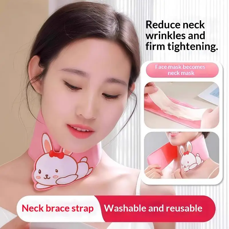1Pcs Beauty Skin Neck Care Womens Neck Mask Silicone Gel Anti Aging Patch For Neck Mask SPA Neck Wrap Mask Moisturizing Belt