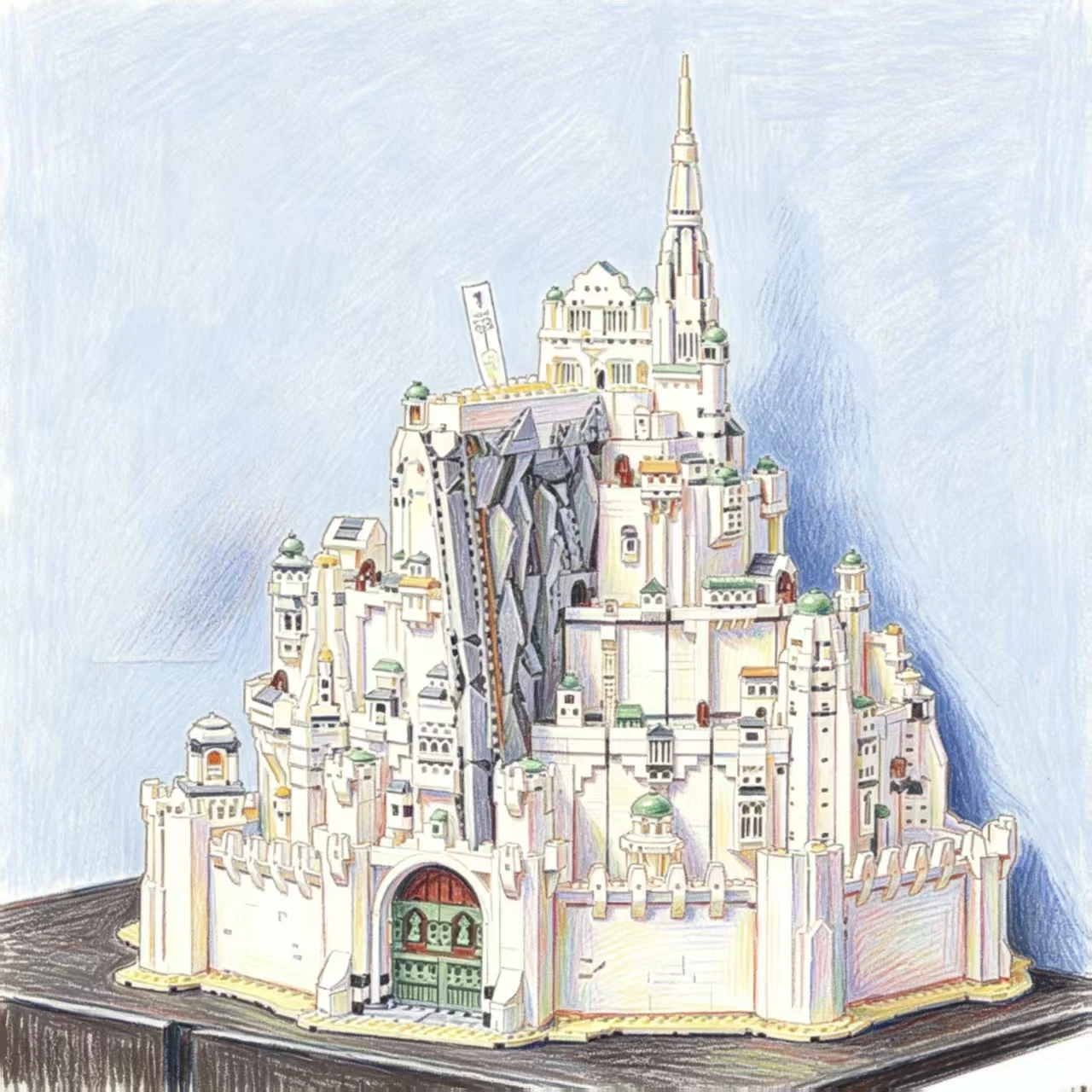 2026 New Hot Toys Classic Movie 8278pcs Mystical White Castle Building Blocks 3D Puzzle Model Toys For Ornament Birthday Gifts - view 2