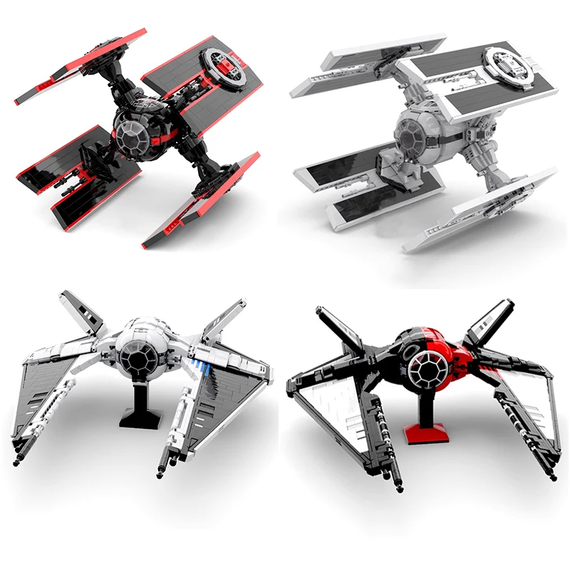 MOC Star Movie Spaceship Imperial TIE Stingray SR X2 and TIE Harpoon Starfighters Sets Building Blocks Kid Toys Christmas Gift