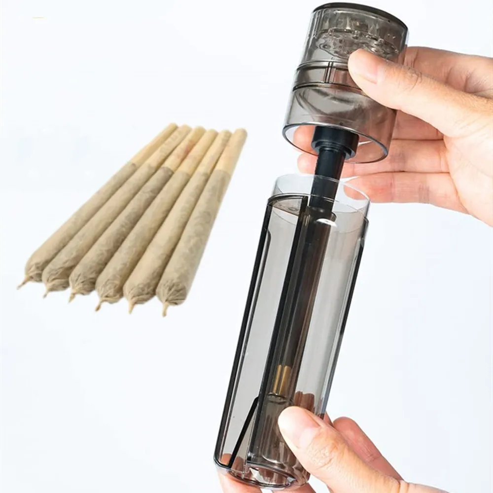 3 in1 Protable Tobacco Filling Grinding Storage Integrated Set Dry Herb Pre Roller Paper Pipes for Grinder Grass Smoking Tools