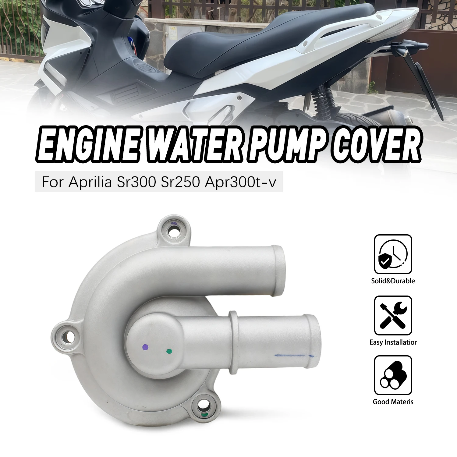 

Motorcycle Parts engine Water Pump Cover Stable For Aprilia SR300 SR250 APR300T-V Motorcycle Parts