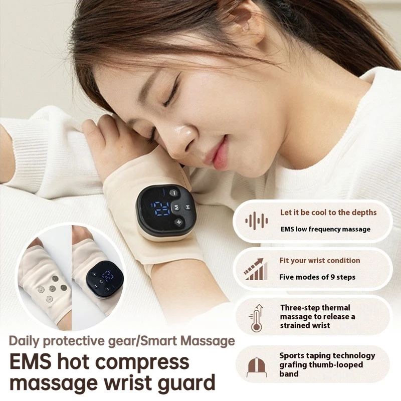 Intelligent EMS low-frequency massage heating wrist guard, wrist sprain protection equipment, intelligent massage care for hands
