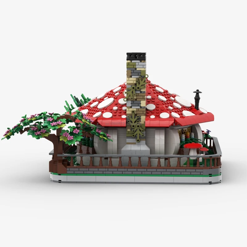 2106PCS Fairy Tale Mushroom House Building Blocks MOC Village Architecture Assemble Bricks Girl Kids Birthday Christmas Gifts