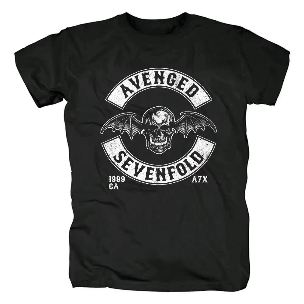 2026 New Men Harajuku Metalcore Avenged Sevenfold Rock T Shirt Hip Hop Streetwear T Shirt Heavy Metal Plus Si