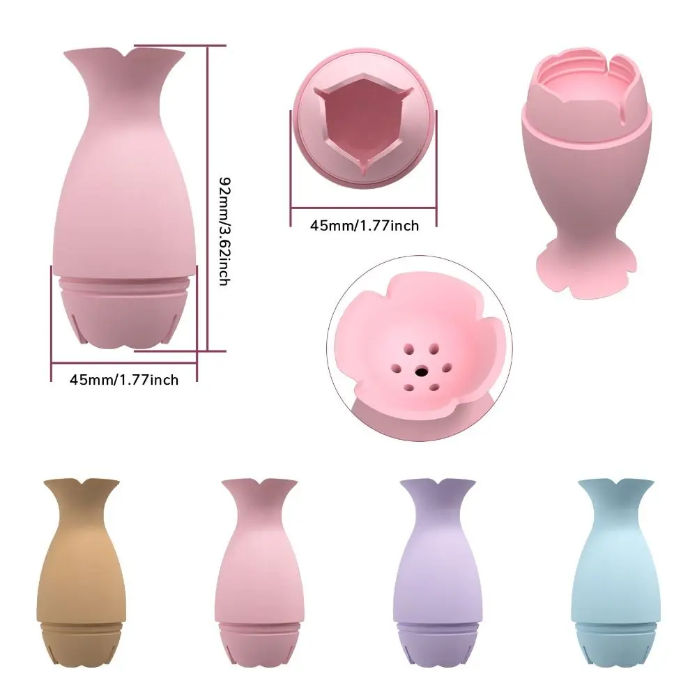 New Silicone Makeup Sponge Holder Multi-Hole Eco-Friendly Makeup Sponge Case Pink/ Blue/ Brown Beauty Eggs Storage Case Cosmetic